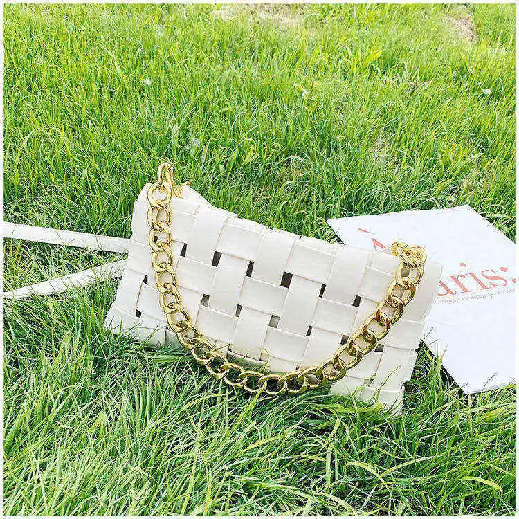 Casual Woven Small Square Bag Shoulder Messenger Bag Retro Small Square Bag