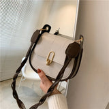 Small Square Bag Strap Solid Shoulder Messenger Bag
