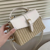 Straw Box Mini Messenger Bag Women Casual Niche Handbag
