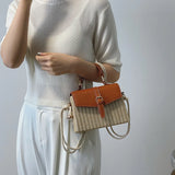 Straw Box Mini Messenger Bag Women Casual Niche Handbag