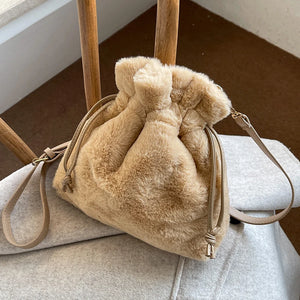 Winter Plush Tote Bag Soft Handbags for Women