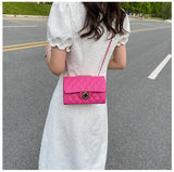 Small Fragrance Lingge Chain Bag Net Red One Shoulder Diagonal Bag