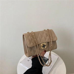 Small Fragrance Lingge Chain Bag Net Red One Shoulder Diagonal Bag