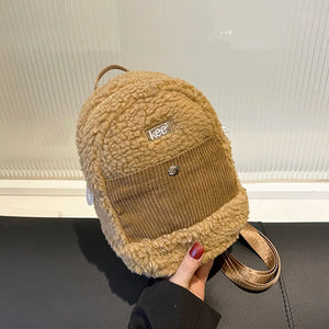 Warm Plush Tote Bag for Women Winter Shoulder Messenger Bag