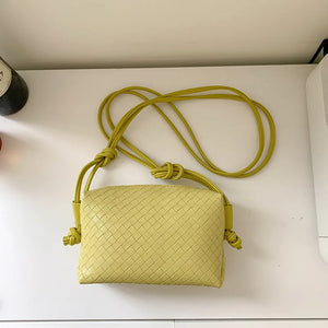 Braided Mini Shoulder Bag Small Square Handbag Female Niche Purse