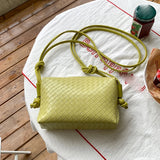 Braided Mini Shoulder Bag Small Square Handbag Female Niche Purse