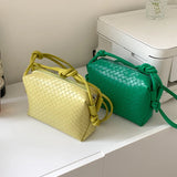 Braided Mini Shoulder Bag Small Square Handbag Female Niche Purse