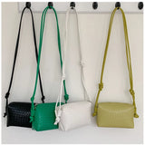 Braided Mini Shoulder Bag Small Square Handbag Female Niche Purse
