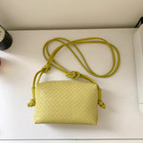 Braided Mini Shoulder Bag Small Square Handbag Female Niche Purse