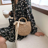 Small Straw Shoulder Bag Lady Handbag Joker