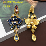 Sweet Glazed Flower Earrings & Pendant Set