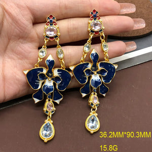 Sweet Glazed Flower Earrings & Pendant Set
