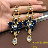 Sweet Glazed Flower Earrings & Pendant Set