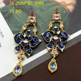 Sweet Glazed Flower Earrings & Pendant Set