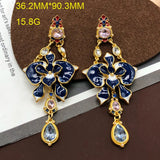 Sweet Glazed Flower Earrings & Pendant Set