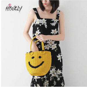 Vintage Retro Rattan Woven Straw Bag Crossbody