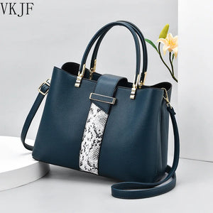 Vintage Snake Pattern Handbags for Women Shoulder Bag