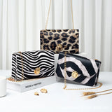 Snake Pattern Shoulder Bag Chain Small Square Bag