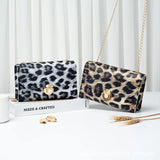 Snake Pattern Shoulder Bag Chain Small Square Bag