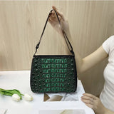 Snake Print Shoulder Bag Snake-Shaped Handbag Messenger Bags Woman