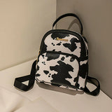 Snake Printed Women Backpack PU Leather College Schoolbag Travel Bag