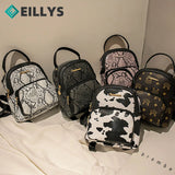 Snake Printed Women Backpack PU Leather College Schoolbag Travel Bag