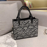 Snake Women's Crossbody Shoulder Bag High PU Party Handbag