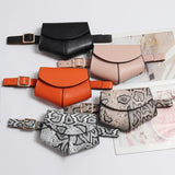 Snake Pattern Fanny Pack Women's Waist Bag Streetwear Chest Bag Mini Heart Type