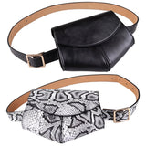 Snake Pattern Fanny Pack Women's Waist Bag Streetwear Chest Bag Mini Heart Type