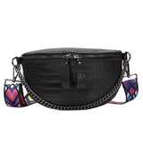 Snake Skin Shoulder Bag for Men and Women