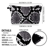 Snakeskin 3D Printing Makeup Bag Cosmetic Organizer Bag Women Storage Bag