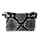 Snakeskin 3D Printing Makeup Bag Cosmetic Organizer Bag Women Storage Bag