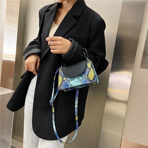 Snakeskin Pattern Handbag Shoulder Bag for Women