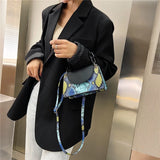 Snakeskin Pattern Handbag Shoulder Bag for Women