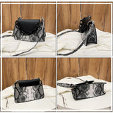 Snakeskin Pattern Handbag Women's Shoulder Bag Ladies Crossbody Bag Purse