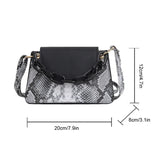 Snakeskin Pattern Handbag Women's Shoulder Bag Ladies Crossbody Bag Purse