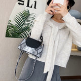 Snakeskin Pattern Handbag Women's Shoulder Bag Ladies Crossbody Bag Purse