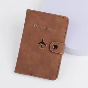 Airplane Pattern Travel Passport Holder & Luggage Tag Set