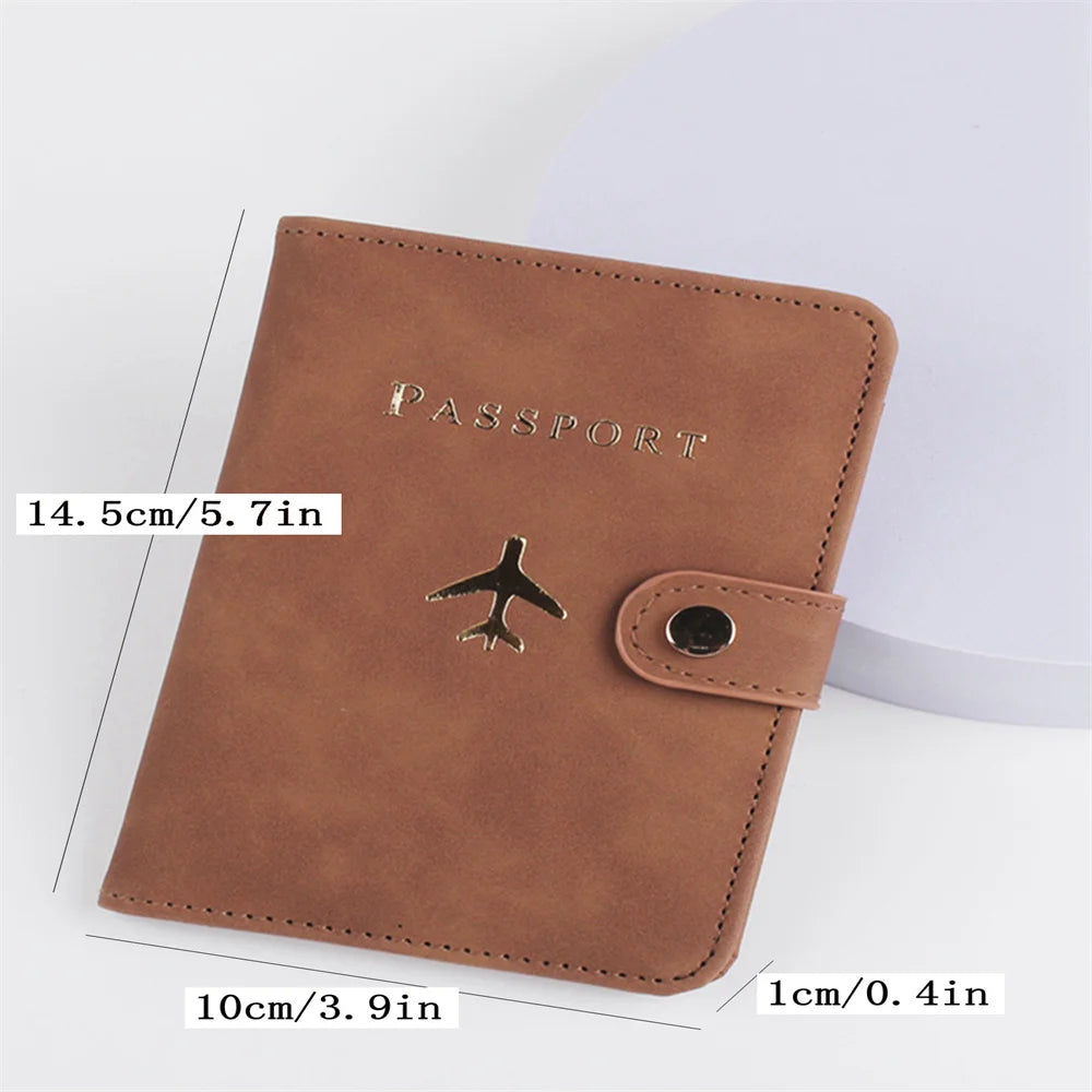 Airplane Pattern Travel Passport Holder & Luggage Tag Set