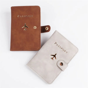 Airplane Pattern Travel Passport Holder & Luggage Tag Set
