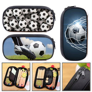 Soccerly Print Cosmetic Cases Pencil Bag Boys School Bags Kids Pencil Box