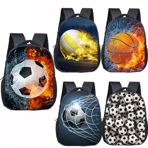 Soccerly Footbally Print Backpack for 2-4 Children School Bags
