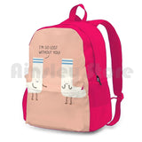 Socks Love Outdoor Hiking Backpack Riding Climbing Sports Bag