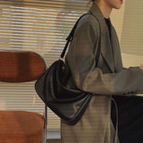 Vintage PU Leather Women Shoulder Bag Zipper Texture Cross Body