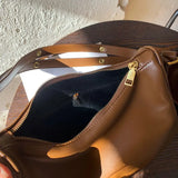 Vintage PU Leather Women Shoulder Bag Zipper Texture Cross Body
