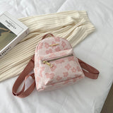 Canvas Flower Print Mini Backpack for Girls