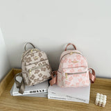 Canvas Flower Print Mini Backpack for Girls