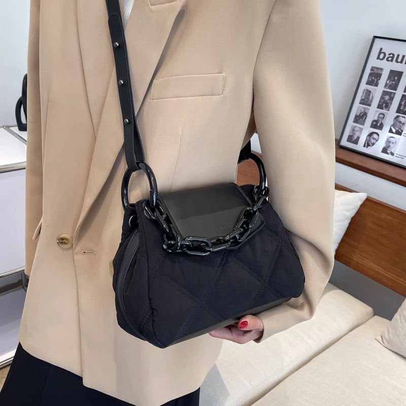 Vintage Shoulder Crossbody Bag Women Chain Handle Handbags