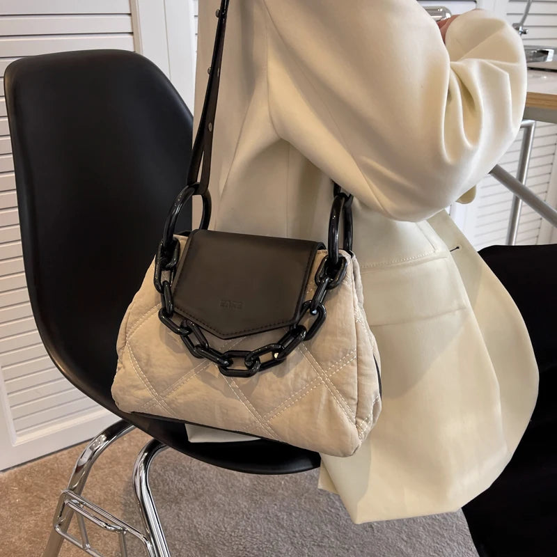 Vintage Shoulder Crossbody Bag Women Chain Handle Handbags