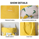 Cotton Linen Shoulder Bag Floral Tote for Women Shopping Canvas Handbag